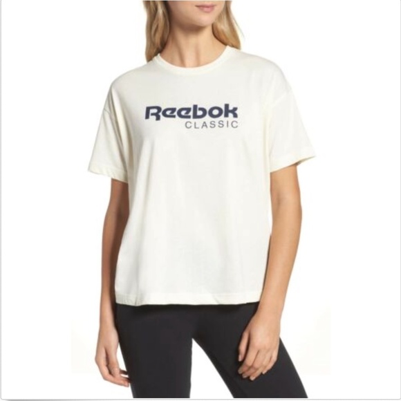 Reebok Tops - Reebok Elevated Tee Classic White Logo T-shirt